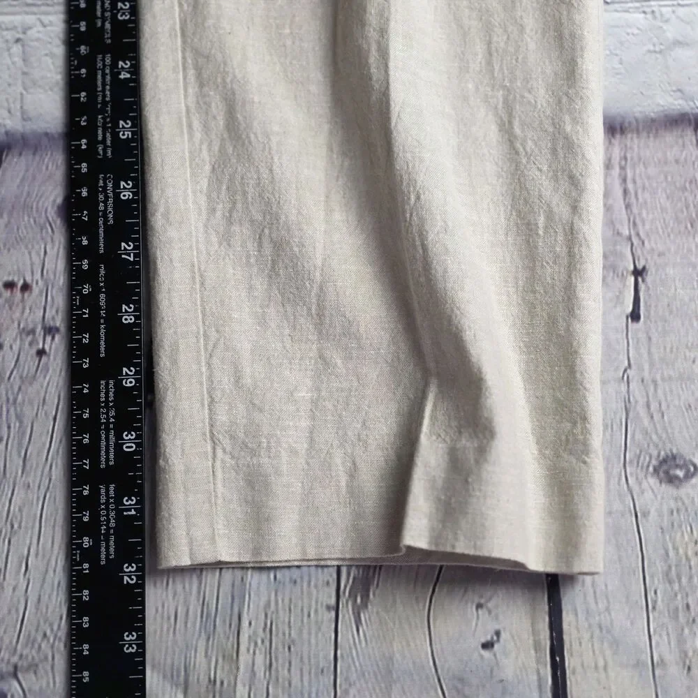 Perry Ellis NWT Beige Linen Blend Pants Size 32x32